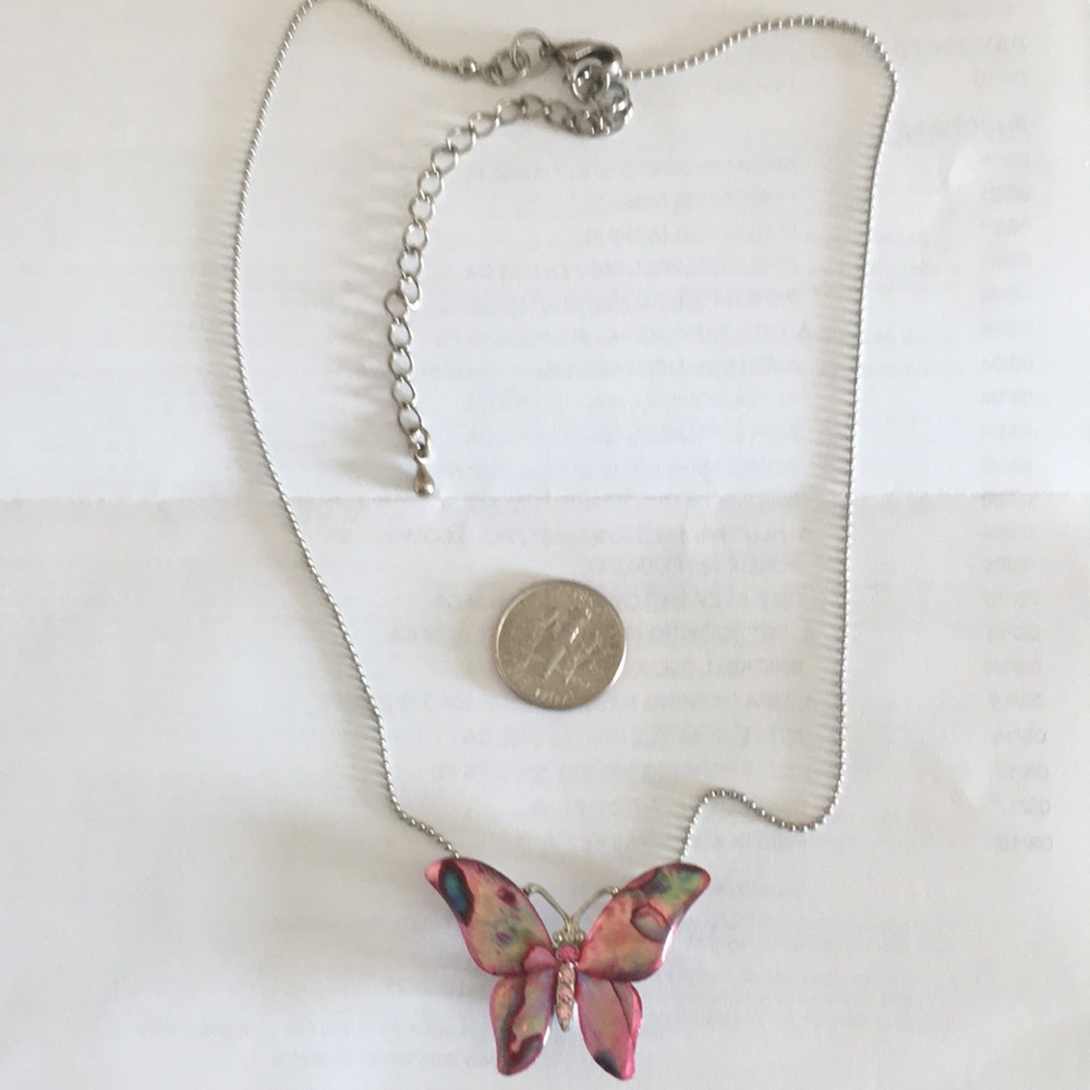 Cloisonné Butterfly Necklace